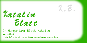 katalin blatt business card